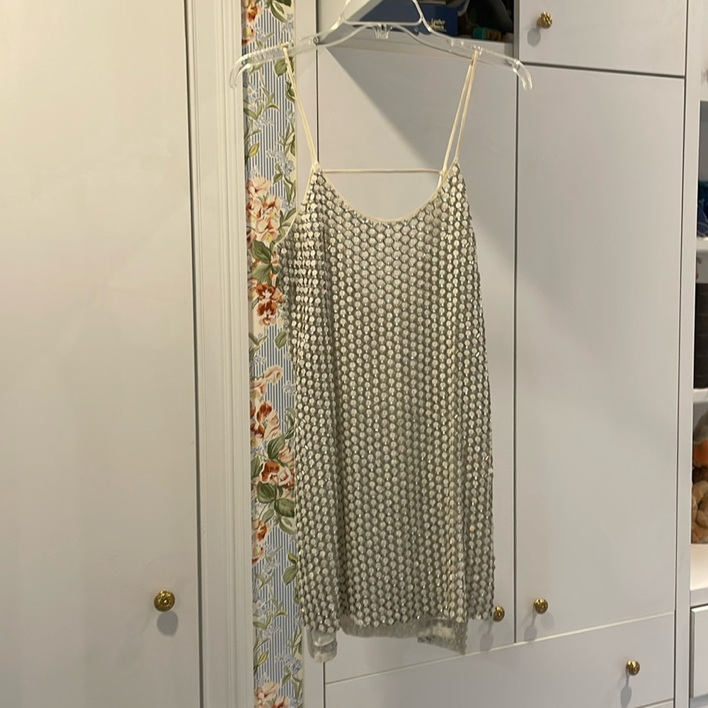 Beaded spaghetti strap dress